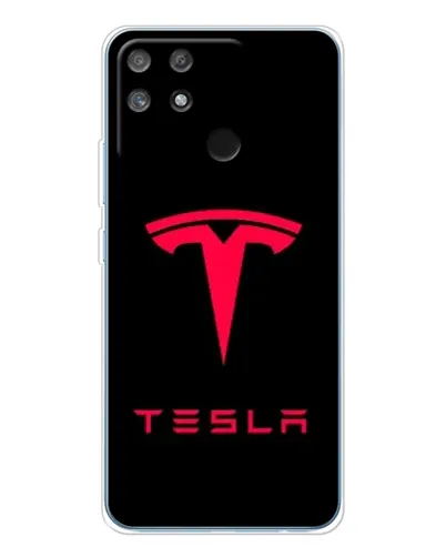 Чехол для Realme NARZO 80 Lite 4G с картинкой «Tesla Red Logo»