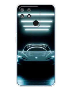 Чехол для Realme NARZO 80 Lite 4G с картинкой «Tesla в неоне»