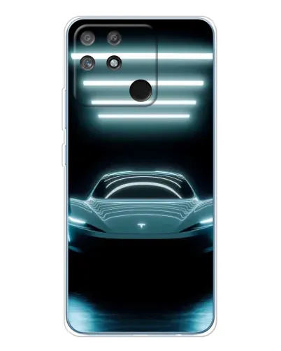 Чехол для Realme NARZO 80 Lite 4G с картинкой «Tesla в неоне»