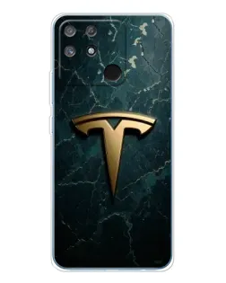 Чехол для Realme NARZO 80 Lite 4G с картинкой «Мраморная Tesla Gold»