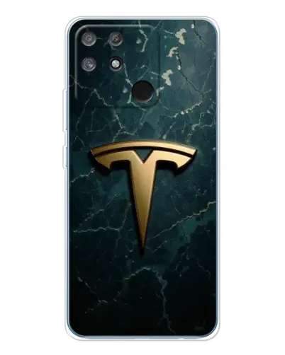 Чехол для Realme NARZO 80 Lite 4G с картинкой «Мраморная Tesla Gold»