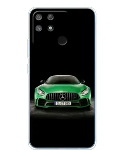Чехол для Realme NARZO 80 Lite 4G с картинкой «Mercedes — неоновый лого»