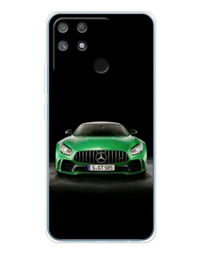 Чехол для Realme NARZO 80 Lite 4G с картинкой «Mercedes — неоновый лого»