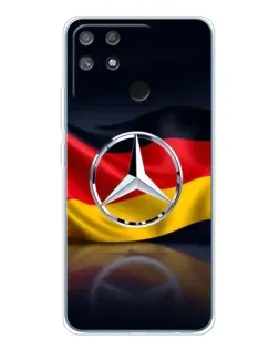 Чехол для Realme NARZO 80 Lite 4G с картинкой «Mercedes — флаг Германии»