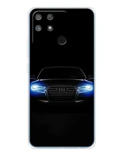 Чехол для Realme NARZO 80 Lite 4G с картинкой «Audi в неоне»