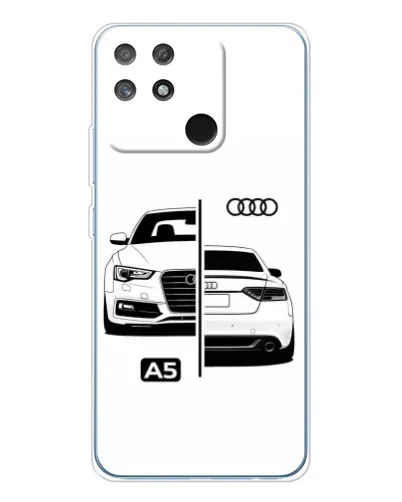 Чехол для Realme NARZO 80 Lite 4G с картинкой «Audi — контрастный дизайн»