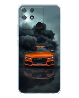 Чехол для Realme NARZO 80 Lite 4G с картинкой «Audi в облаках дыма»