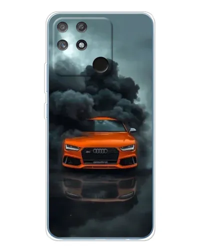 Чехол для Realme NARZO 80 Lite 4G с картинкой «Audi в облаках дыма»