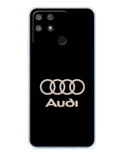 Чехол для Realme NARZO 80 Lite 4G с картинкой «Audi — золотой логотип»