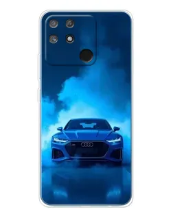 Чехол для Realme NARZO 80 Lite 4G с картинкой «Audi — голубая энергия»
