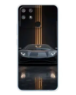 Чохол для Realme NARZO 80 Lite 4G з картинкою «Lamborghini золоті лінії»
