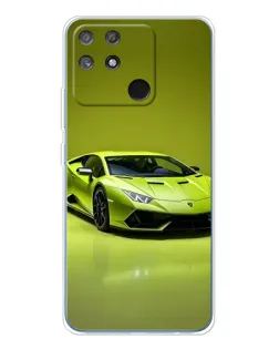 Чохол для Realme NARZO 80 Lite 4G з картинкою «Салатовий Lamborghini Huracan»