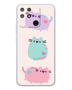 Чехол для Realme NARZO 80 Lite 4G с картинкой «Pusheen трио»