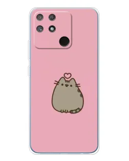 Чехол для Realme NARZO 80 Lite 4G с картинкой «Pusheen сердце»
