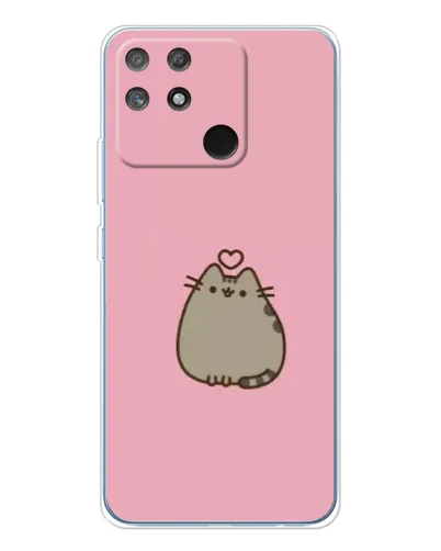 Чехол для Realme NARZO 80 Lite 4G с картинкой «Pusheen сердце» Чехол для Realme NARZO 80 Lite 4G с картинкой «Pusheen сердце»