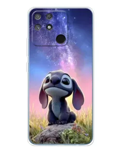 Чехол для Realme NARZO 80 Lite 4G с картинкой «Стич на рассвете»