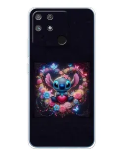 Чехол для Realme NARZO 80 Lite 4G с картинкой «Stitch в цветах»