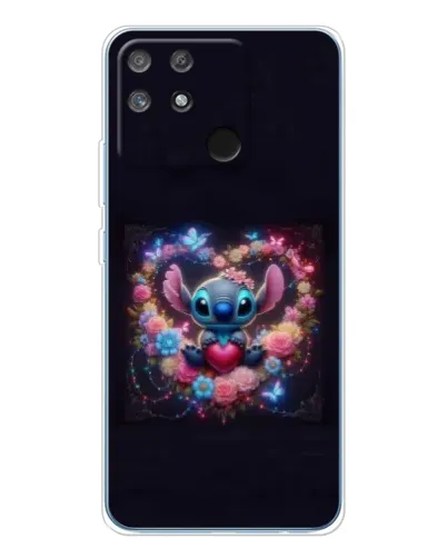 Чехол для Realme NARZO 80 Lite 4G с картинкой «Stitch в цветах» Чехол для Realme NARZO 80 Lite 4G с картинкой «Stitch в цветах»