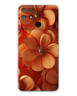 Чохол для Realme NARZO 80 Lite 4G з картинкою «Помаранчева макро квітка»