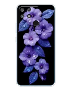 Чехол для Realme NARZO 80 Lite 4G с картинкой «Фиолетовые цветы с росою» Чехол для Realme NARZO 80 Lite 4G с картинкой «Фиолетовые цветы с росою»