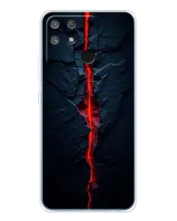 Чехол для Realme NARZO 80 Lite 4G с картинкой «Kрасная лавовая трещина»