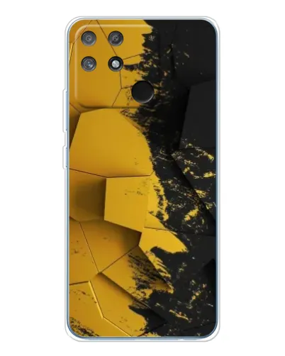 Чехол для Realme NARZO 80 Lite 4G с картинкой «Золотые осколки геометрии»