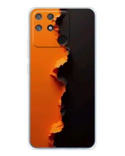 Чехол для Realme NARZO 80 Lite 4G с картинкой «Оранжевый разлом»