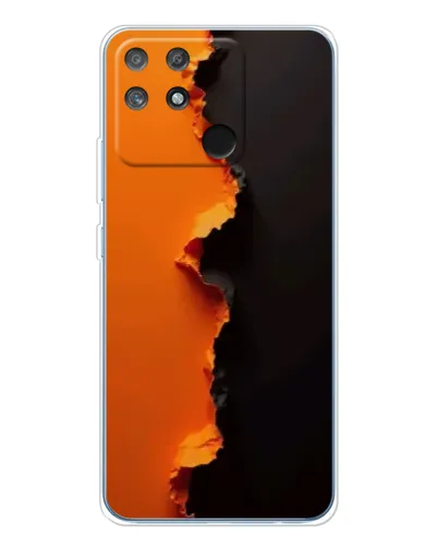 Чехол для Realme NARZO 80 Lite 4G с картинкой «Оранжевый разлом»