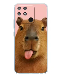 Чехол для Realme NARZO 80 Lite 4G с картинкой «Капибара с языком»