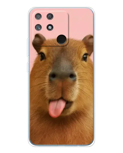 Чехол для Realme NARZO 80 Lite 4G с картинкой «Капибара с языком» Чехол для Realme NARZO 80 Lite 4G с картинкой «Капибара с языком»
