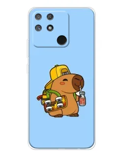 Чехол для Realme NARZO 80 Lite 4G с картинкой «Капибара на скейте»