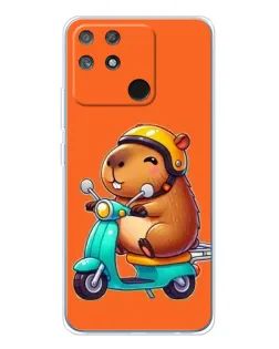 Чехол для Realme NARZO 80 Lite 4G с картинкой «Капибара на скутере»