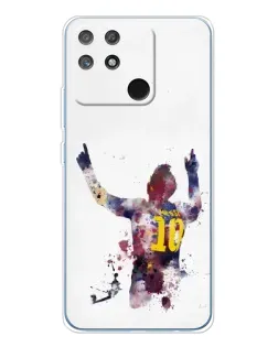 Чехол для Realme NARZO 80 Lite 4G с картинкой «Акварельный Месси Барселона»