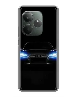 Чехол для Realme Narzo 90 с картинкой «Audi в неоне»