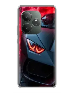 Чохол для Realme Narzo 90 з картинкою «Lamborghini червоне сяйво»