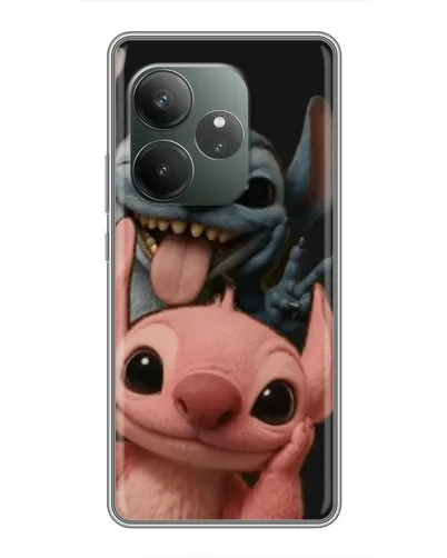 Чехол для Realme Narzo 90 с картинкой «Стич и Ангел»