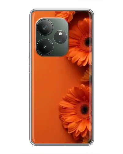 Чехол для Realme Narzo 90 с картинкой «Оранжевые герберы»