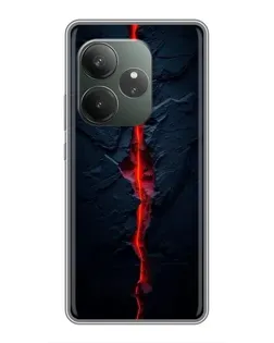 Чехол для Realme Narzo 90 с картинкой «Kрасная лавовая трещина»