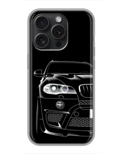 Чехол для Realme Narzo Power с картинкой «Темный силуэт BMW»