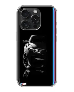 Чехол для Realme Narzo Power с картинкой «Силуэт BMW в темноте»
