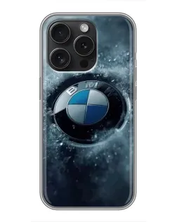 Чехол для Realme Narzo Power с картинкой «Логотип BMW — лед»