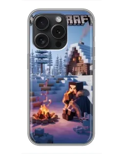 Чохол для Realme Narzo Power з картинкою «Зимовий Minecraft»