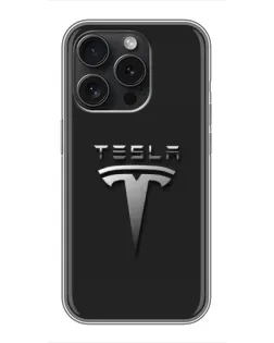 Чохол для Realme Narzo Power з картинкою «Сталевий логотип Tesla»