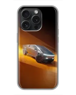 Чохол для Realme Narzo Power з картинкою «Cybertruck у пустелі»