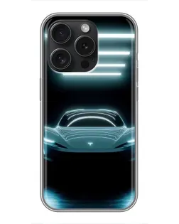 Чохол для Realme Narzo Power з картинкою «Tesla в неоні»