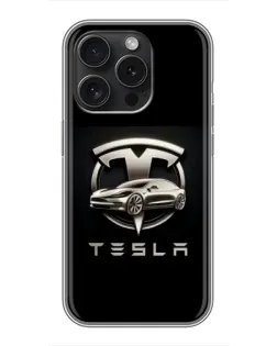 Чохол для Realme Narzo Power з картинкою «Tesla — срібне авто»