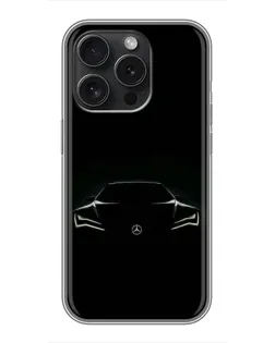 Чехол для Realme Narzo Power с картинкой «Mercedes — силуэт авто»