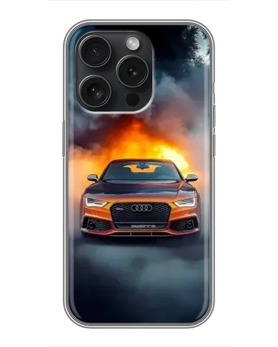 Чохол для Realme Narzo Power з картинкою «Audi у вогняному диму»