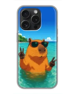 Чехол для Realme Narzo Power с картинкой «Морская капибара»