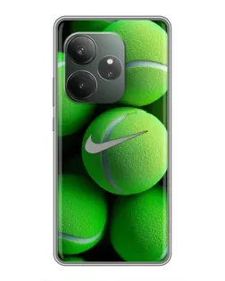 Чехол для RealMe Neo7 с картинкой «Теннисные мячи Найк»